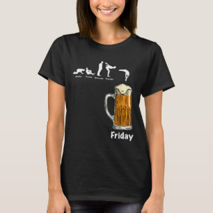 Camiseta Días de la semana lunes - viernes Cerveza Divertid