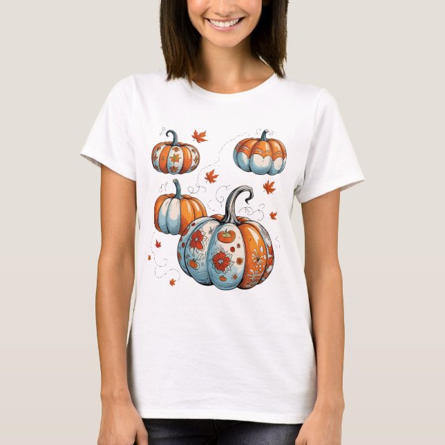 Camiseta Días de Parche de Calabaza 🎃🍂 (Anverso)