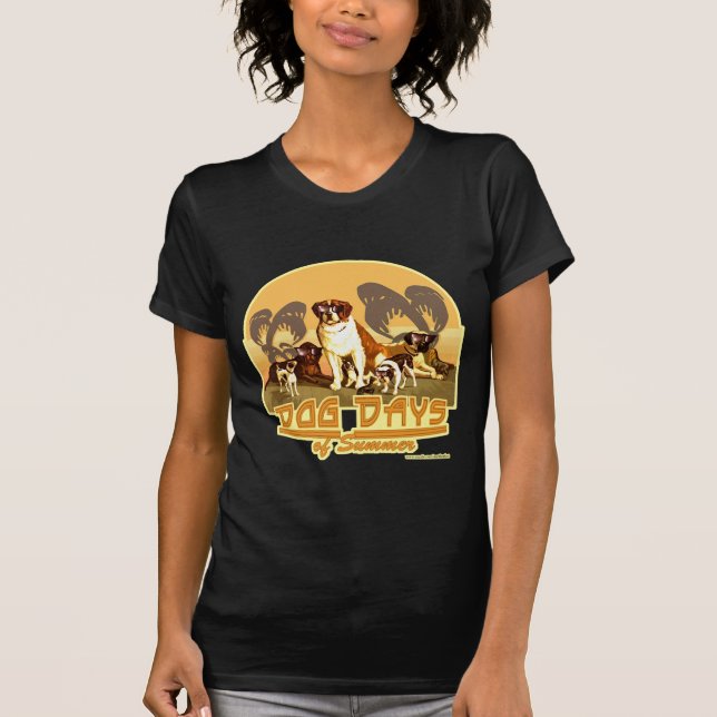 Camiseta Días de perros de verano arte de diversión de pica (Anverso)