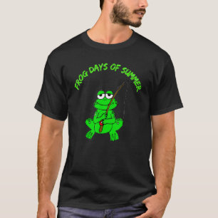 Camiseta Días de rana de verano Pesca de lubina con rana en