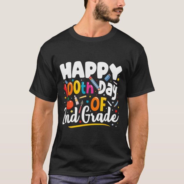 Camiseta Días De Regalo De Maestros Escolares 100° Día De S (Anverso)