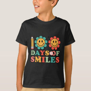 Camiseta Días de sonrisas Retro Groovy Maestra 100 Día de S