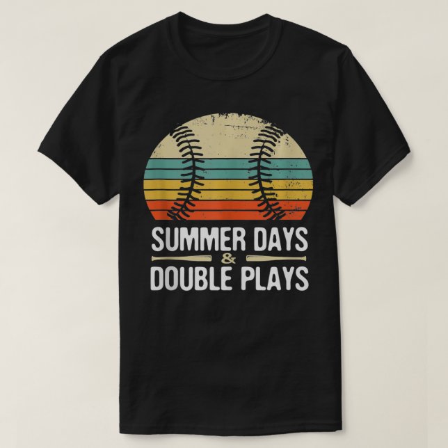 Camiseta Días de verano y doble reproducción hombres mujere (Diseño del anverso)
