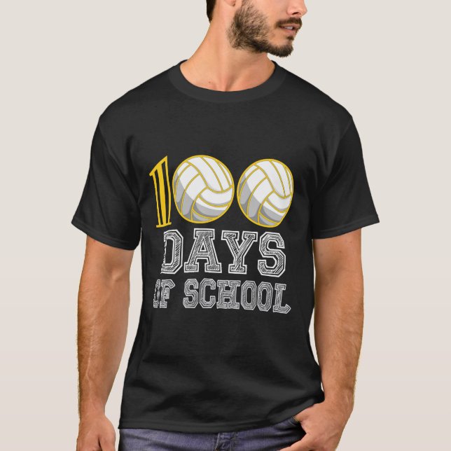 Camiseta Días De Voleibol Escolar 100° Día De Amor Escolar (Anverso)