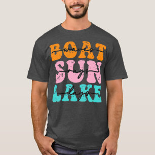 Camiseta Días del lago de las olas de barco Sun Rays