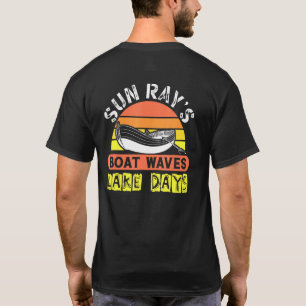 Camiseta Días del lago de las olas de barcos de Sun Rays