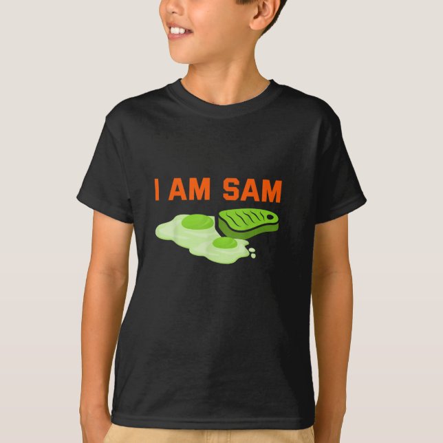 Camiseta Días divertidos de jamón verde frito y huevos soy  (Anverso)