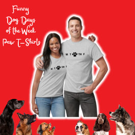Camiseta Días divertidos de perros de la semana con la cami
