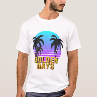 Camiseta Días Dorados Atardecer Retro