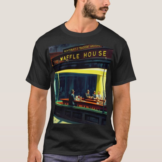 Camiseta Días en la casa de Waffle - Arte de parodia retro (Anverso)