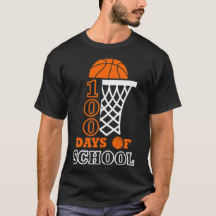 Camiseta Días Escolares De Niños Basketball 100° Día De La