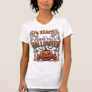 Camiseta Días Exactos Hasta Halloween Jack Lantern Murciéla