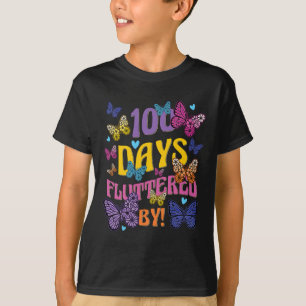 Camiseta Días Fluidos Por - 100° Día De Mariposa Escolar