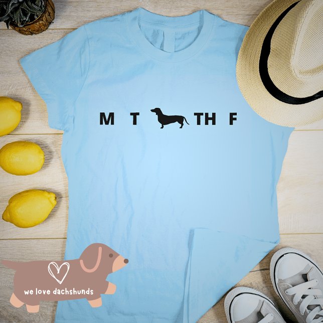 Camiseta Días hábiles de la semana Dachshund (Subido por el creador)