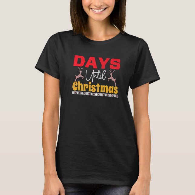 Camiseta Días hasta que Navidades de Santa Hat naviden disf (Anverso)