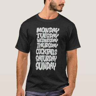Camiseta Días laborables Trabajar lunes miércoles viernes C