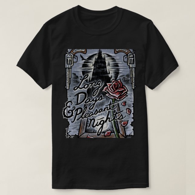 Camiseta Días largos y noches agradables (Diseño del anverso)