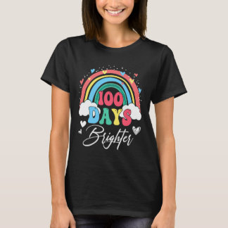 Camiseta Días más brillantes profesor de arcoiris 100 días 
