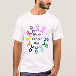 Camiseta Días Mundial del Cáncer de Mama Prostata de Colon 