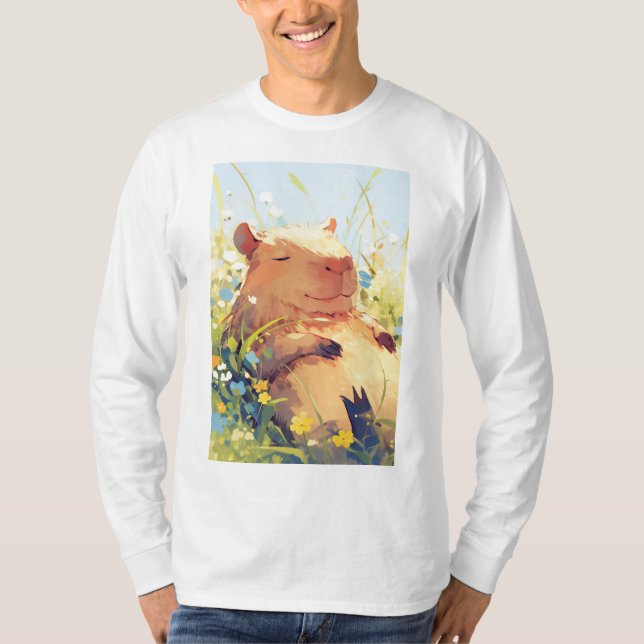 Camiseta Días Perezosos de Capybara (Anverso)