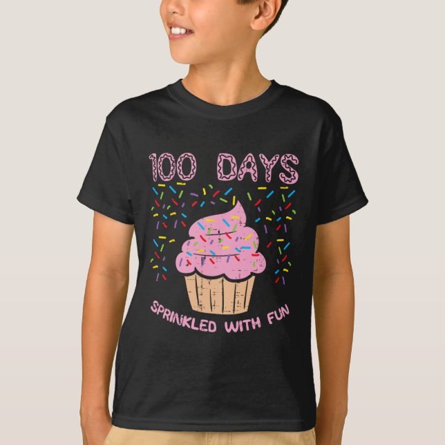 Camiseta Días salpicados con tarta divertida 100 horas de c (Anverso)