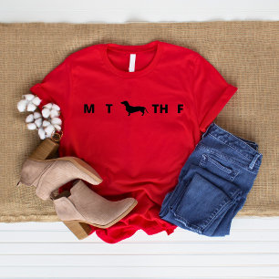 Camiseta Días SIMILARES DE LA Semana Dachshund Rojo