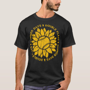 Camiseta Días soleados y doble juego de béisbol o softball 