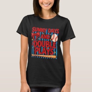 Camiseta Días Soleados y Dobles Jugadas Juego de Béisbol So