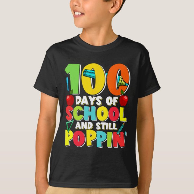 Camiseta Días Y Aún Así Poppin Kids Costume 100º Día De Sc (Anverso)