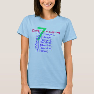 camiseta diatómica de las moléculas