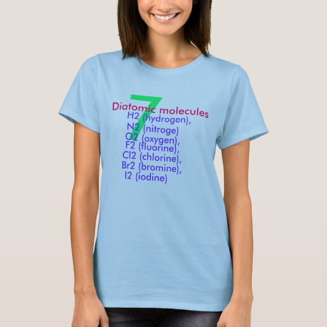 camiseta diatómica de las moléculas (Anverso)