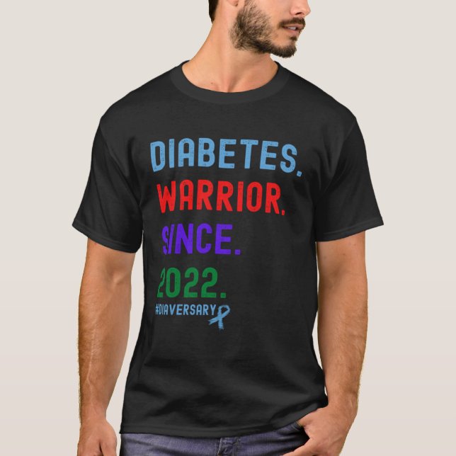 Camiseta Diaversary Diabetes Warrior Since 2022 (Anverso)