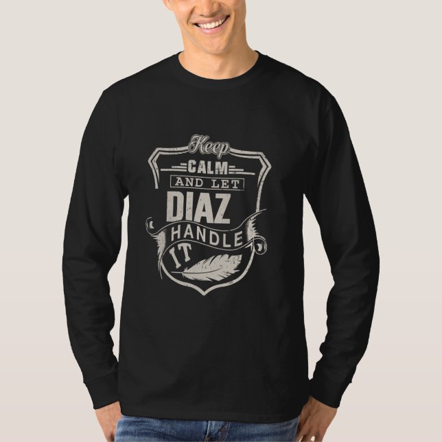 Camiseta Díaz Apellido Shirt Díaz Nombre Cumpleaños (Anverso)