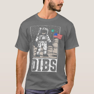 Camiseta Dibs Astronauta Moon Landing Funny Patriótico USA