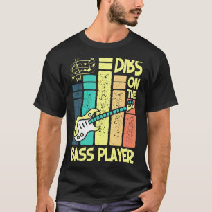 Camiseta Dibs en el Bajista Música de Guitarra Vintage