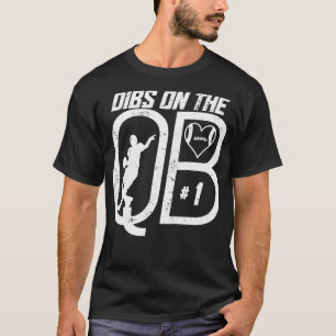 CAMISETA DIBS EN EL CUARTERBACK 1 NÚMERO DE FÚTBOL DE AMOR