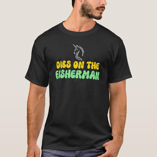 Camiseta Dibs On Fisherman Girlfriend Wife Gf St Patricks D (Anverso)