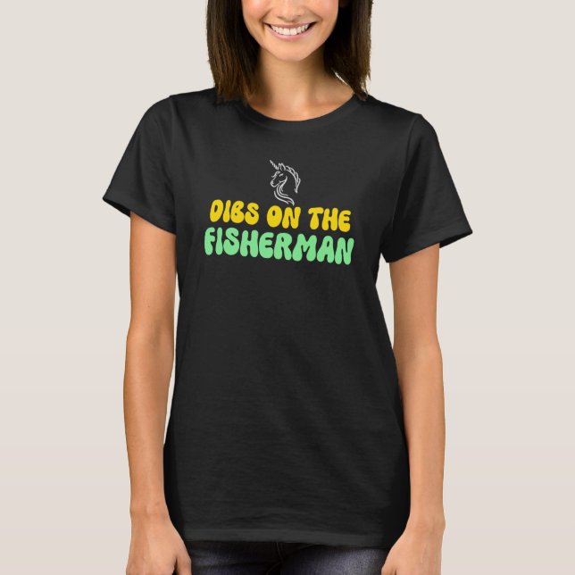 Camiseta Dibs On Fisherman Girlfriend Wife Gf St Patricks D (Anverso)