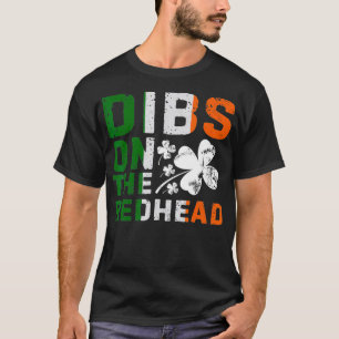 Camiseta Dibs On The Redhead Shamrock St Patricks Day Irish