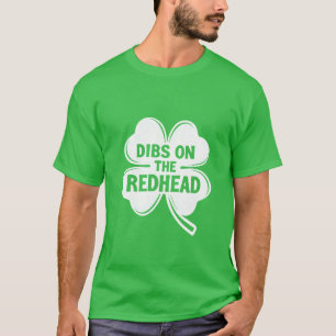 Camiseta Dibs On The Redhead White St. Patrick's Day