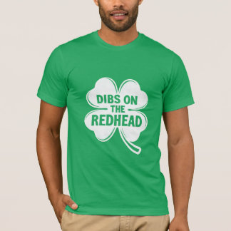 Camiseta Dibs On The Redhead White St. Patrick's Day
