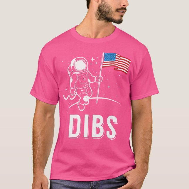 Camiseta Dibs Patriotic American Moon (Anverso)