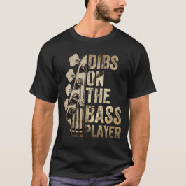 Camiseta Dibs sobre la banda de música de guitarra del bajo