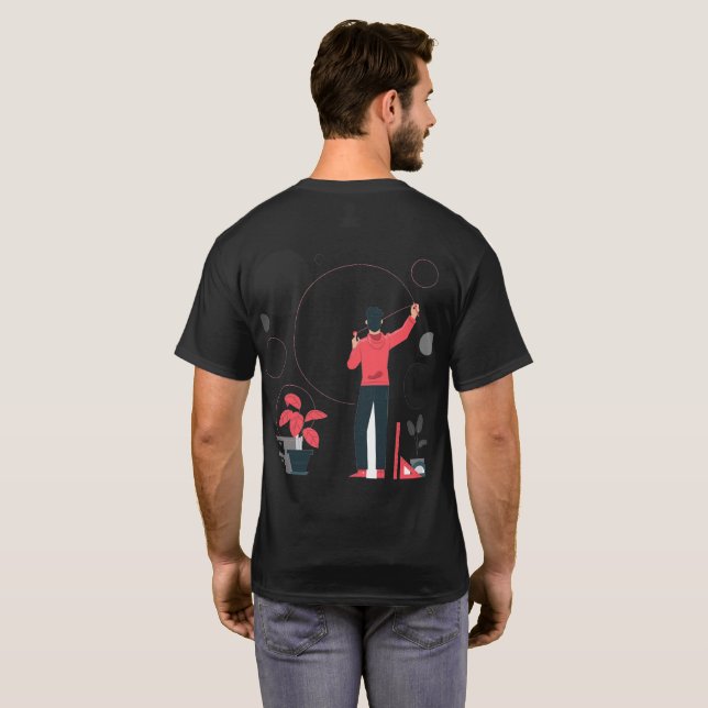 Camiseta "Dibuja tu propio mundo" (Reverso completo)