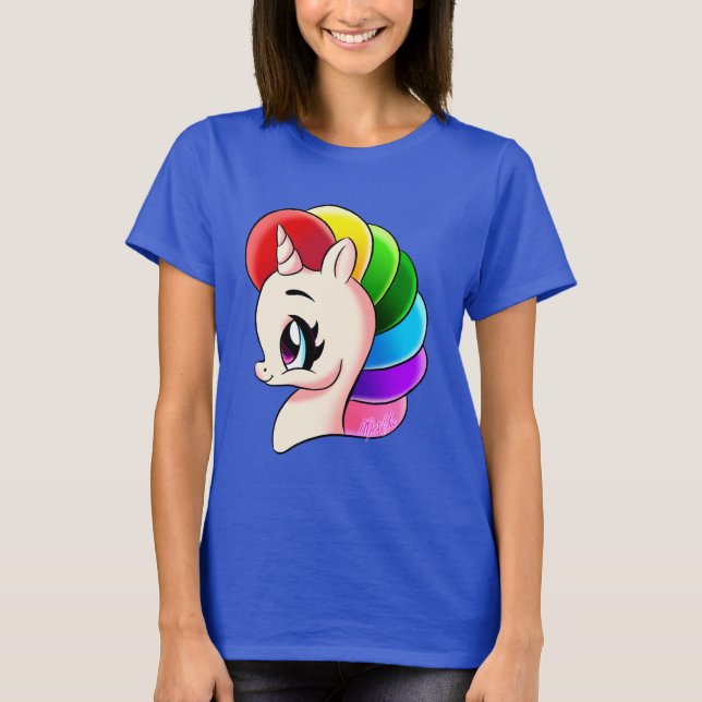 Camiseta dibujada mano del teñido anudado del arco (Anverso)