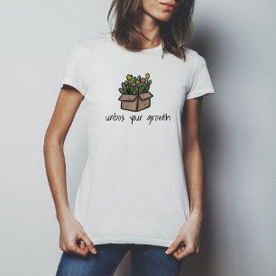 Camiseta Dibujado a mano Desenvuelve tu crecimiento Inspira