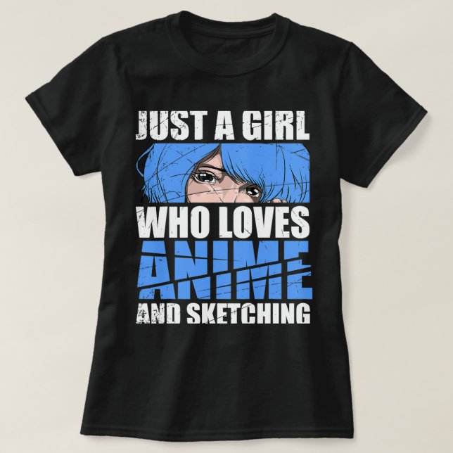 Camiseta Dibujando a Chicas del Manga japonesa Anime Lover (Diseño del anverso)