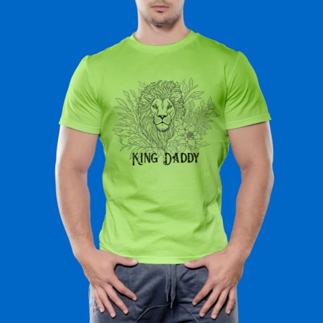 Camiseta Dibujando león con flores King Daddy, Boho (Subido por el creador)