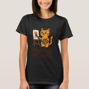 Camiseta Dibujante de gatos divertidos Profesor de arte Pin