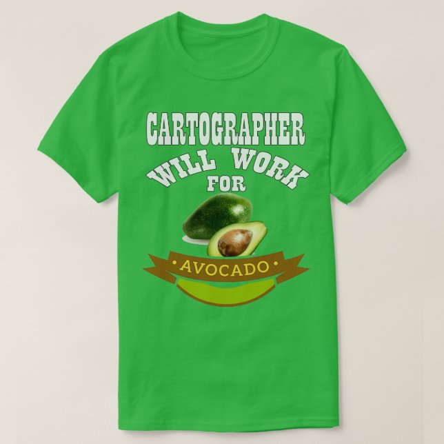 Camiseta Dibujante trabajará para aguacate (Diseño del anverso)
